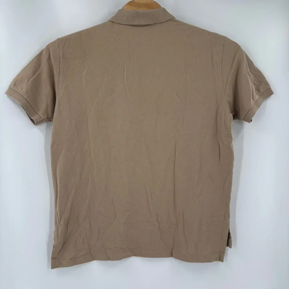 Polo‎ Ralph Lauren XL Sand Brown Cotton Short Sleeve Polo Shirt
